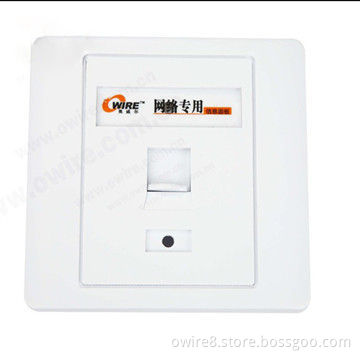 86 Type Single Port Faceplate, Made of ABS UL94V-0 Material with RoHS Mark